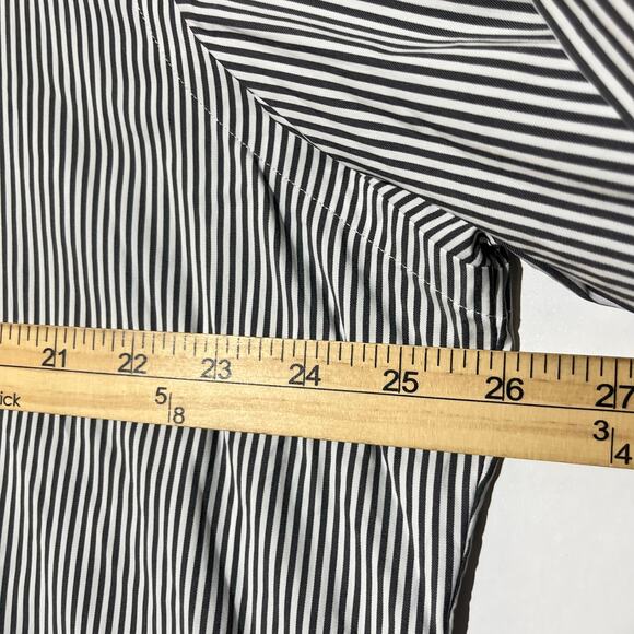Vintage Polo Ralph Lauren Performance White/Black Striped Button Up Shirt Men XL - Picture 7 of 8